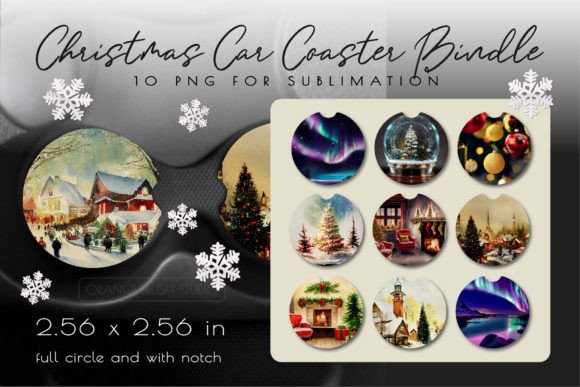 Download Christmas Car Coaster Bundle 10 PNG - Coaster bundle Collection