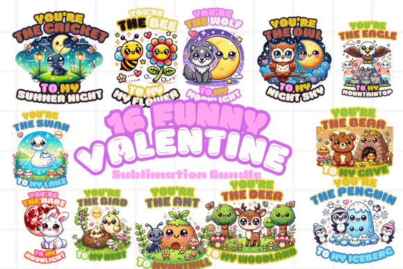 Download Animal Pun Funny Valentine PNG Bundle - Premium Resources