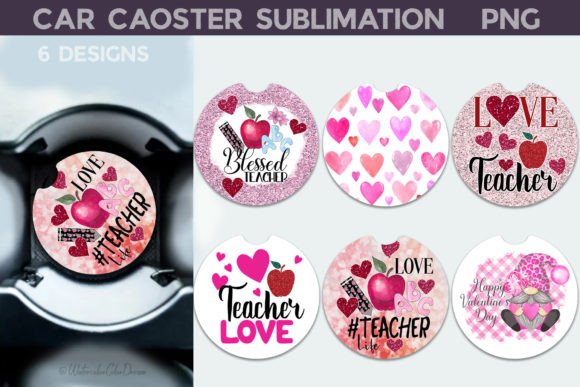 Download Valentines Teacher Car Coaster Bundle - Coaster bundle Collection
