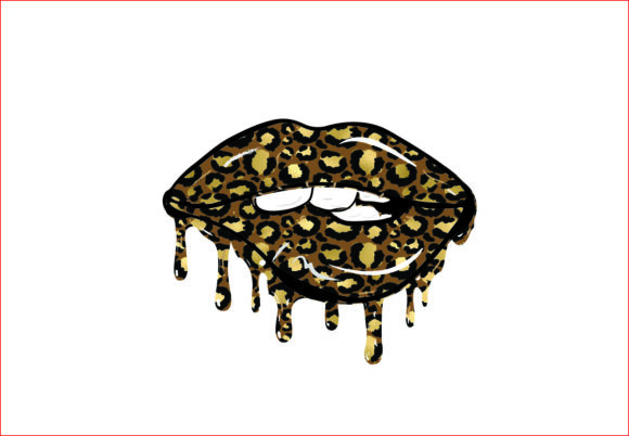 Download Leopard Dripping Lips Png, Sublimation - Lips Collection