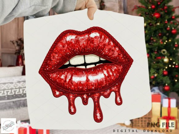 Download Valentine Day Sequin Lips PNG - Lips Collection