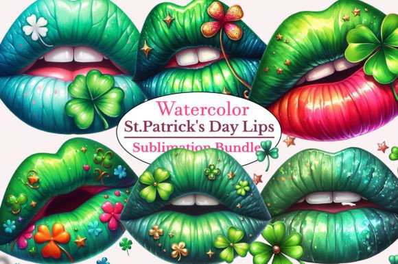 Download St.Patrick's Day Lips Clipart Bundle - Lips Collection