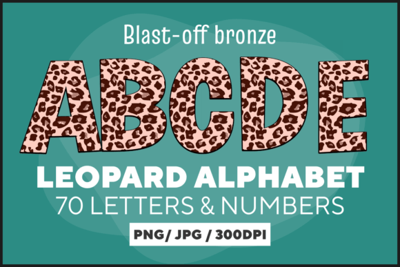 Download Blast-off Bronze Leopard Letters - Premium Bundle