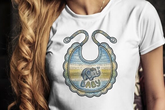 Download Cute Baby Bib Illustration - Illustration Collection