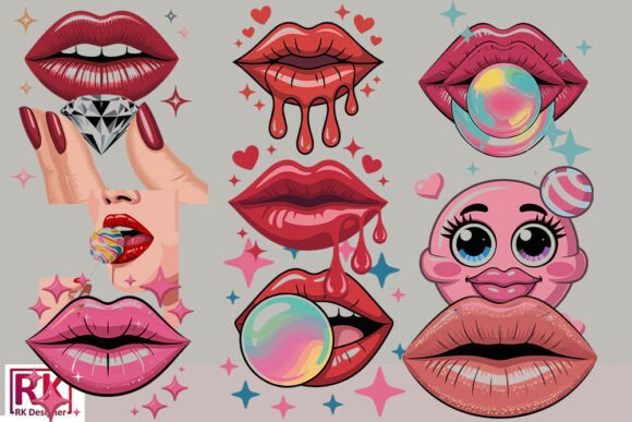 Download 💋 Cute Lips Clipart Bundle - Lips Collection