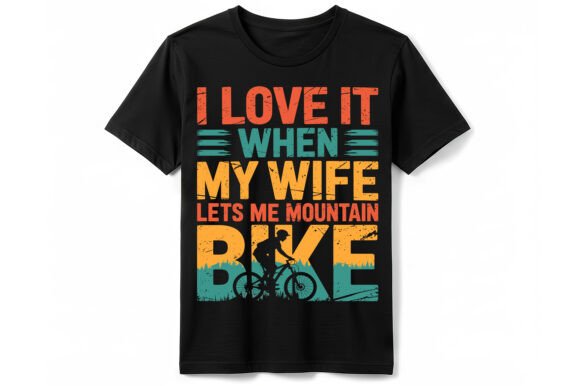 Download Mountain Biking Husband T-Shirt - Band Collection