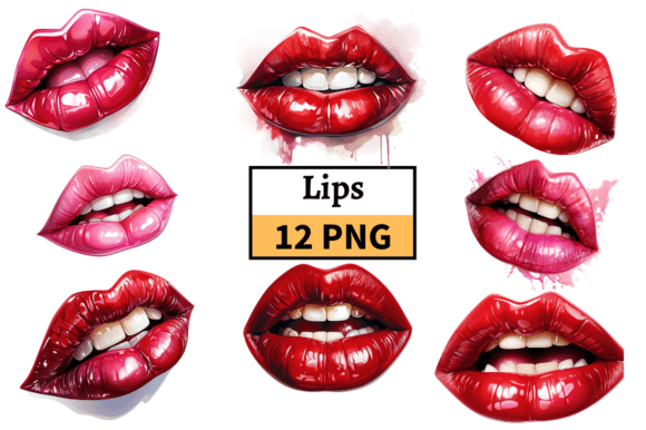 Download Red and Pink Lips Clipart Bundle PNG - Lips Collection